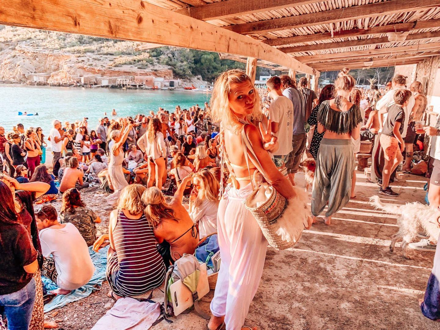 Hippietrommeln Sonnenuntergang Ibiza